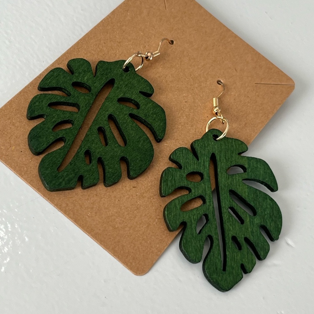 PALM EARRINGS | Wood | NWT